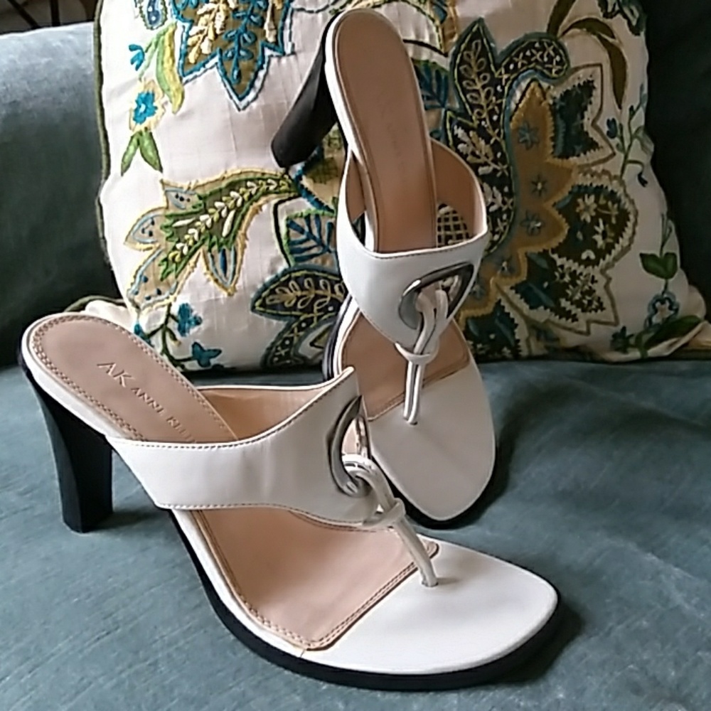 White Anne Klein high heel Sandal